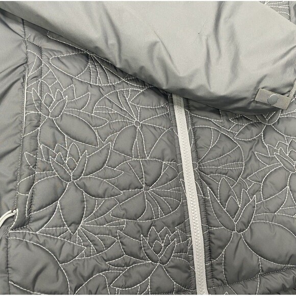 THE NORTH FACE Catawissa Lotus Flower Quilted Insulated Jacket Women XL Gray - Picture 7 of 13